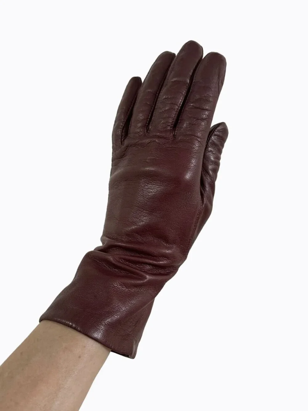 Vtg Fownes Chocolate Brown Leather Gloves 7 Antron Lined Academia Preppy Luxury